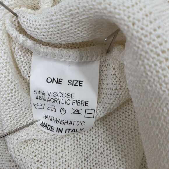 Sarah Pacino Translucent Open Back Sweater Cropped Boxy Designer Made In Italy - Picture 13 of 13